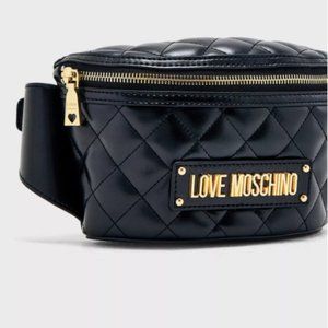 LOVE MOSCHINO Quilted Bum Belt Bag, New W/O Tags